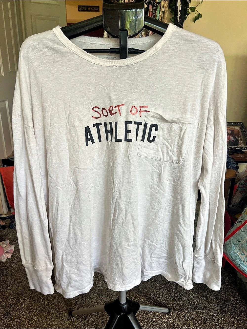 Aerie Offline by Aerie long sleeve tee Long Sleeve Graphic Tee White Large Good